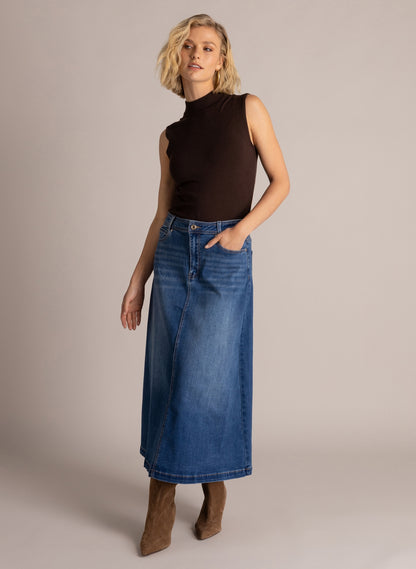 Yest Chloe Essential Skirt Dark Stone