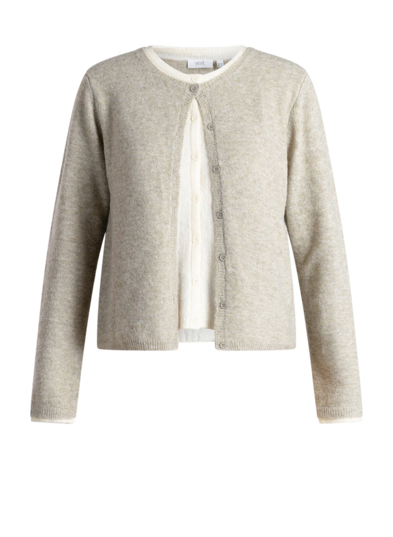 Yest Brandi Essential Jacket Grey Olive / Beige Cream
