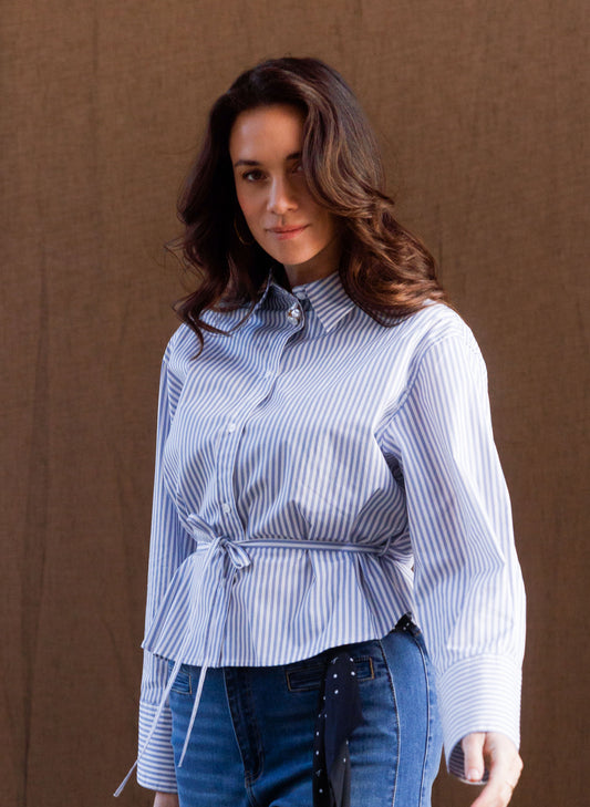 Yest Sona Shirt Morning Blue / Off White
