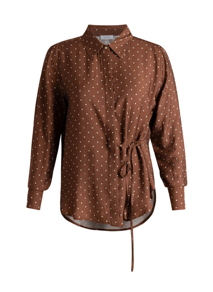 Yest Samira Top Mocca Brown / Off White