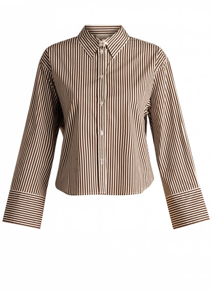Yest Sona Shirt Mocca Brown / Off White