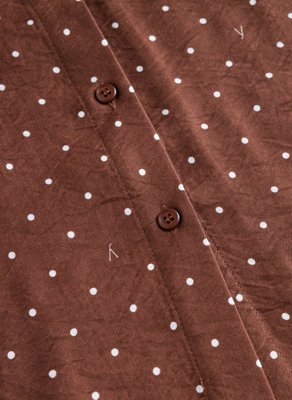 Yest Sela Dress Mocca Brown / Off White