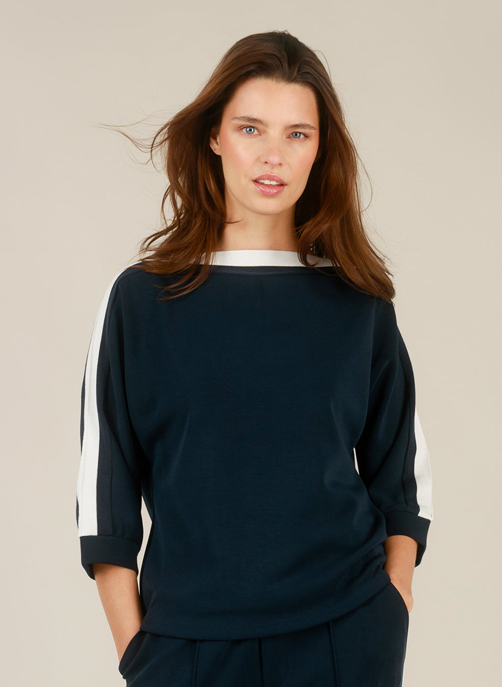 YEST Inaya Sweatshirt Navy 0006092