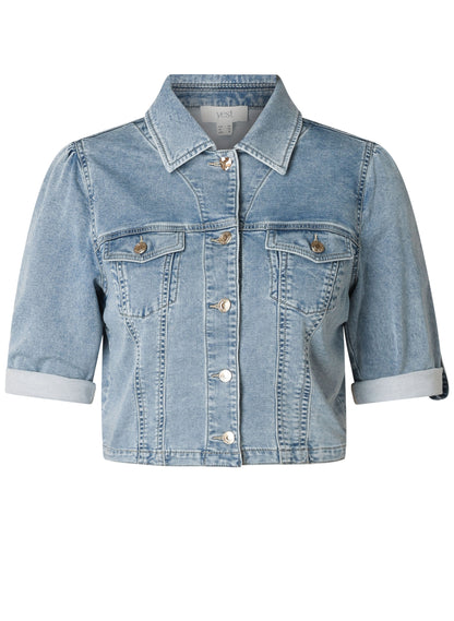 YEST Samma Jacket Bleach Blue Denim 0006153