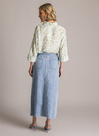 YEST Karina Blouse Pastel Green/Multi 0006173