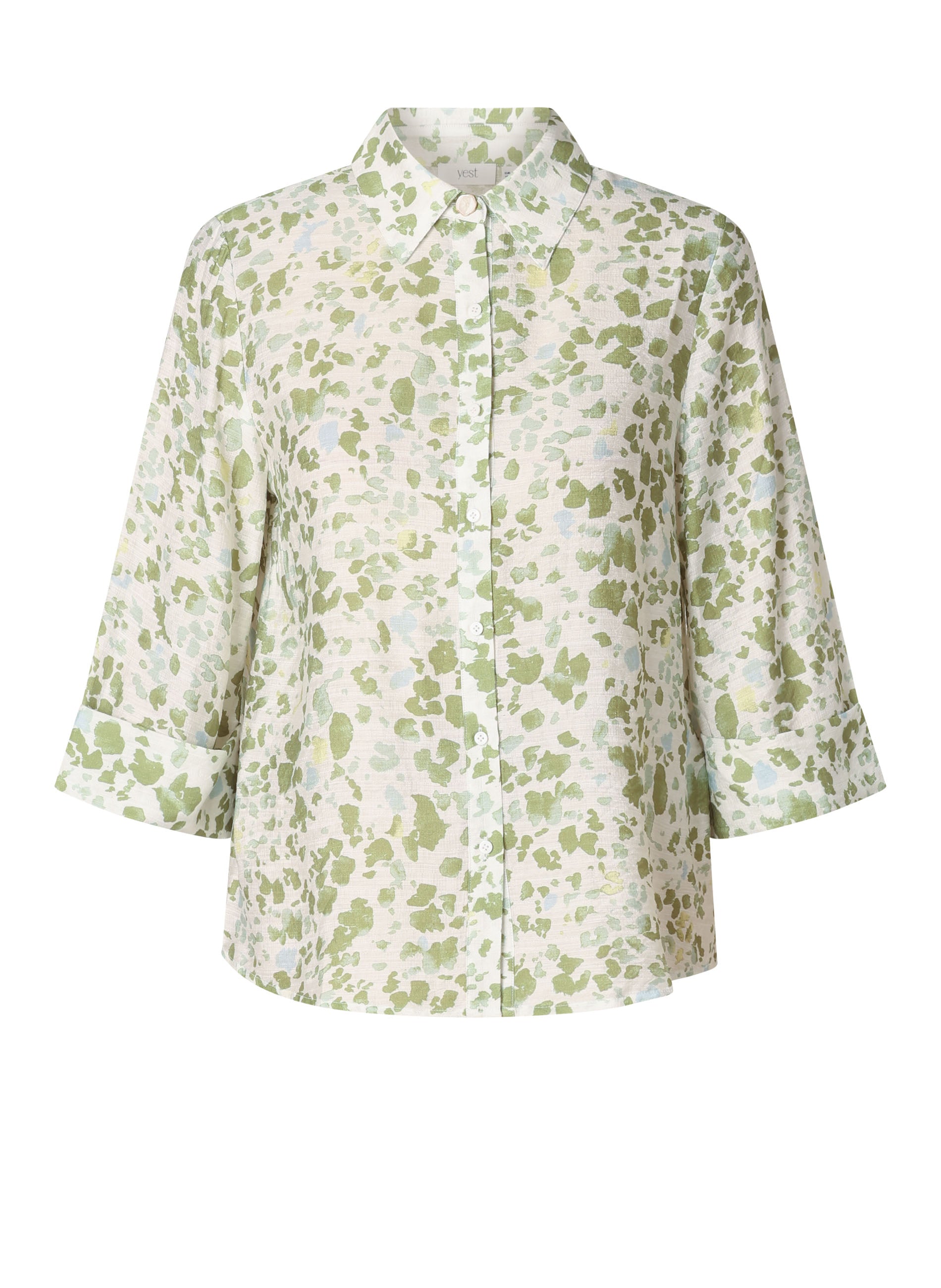 YEST Karina Blouse Pastel Green/Multi 0006173