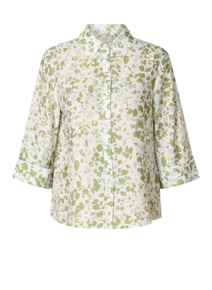 YEST Karina Blouse Pastel Green/Multi 0006173