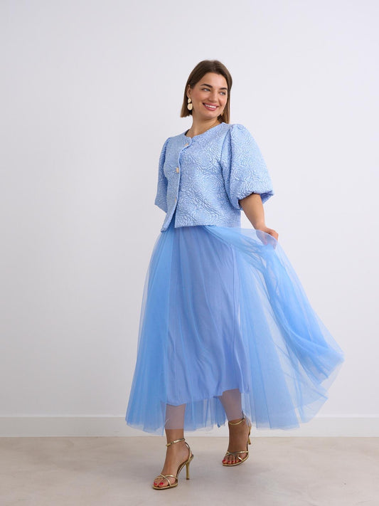 Kayla Blue Mesh Skirt