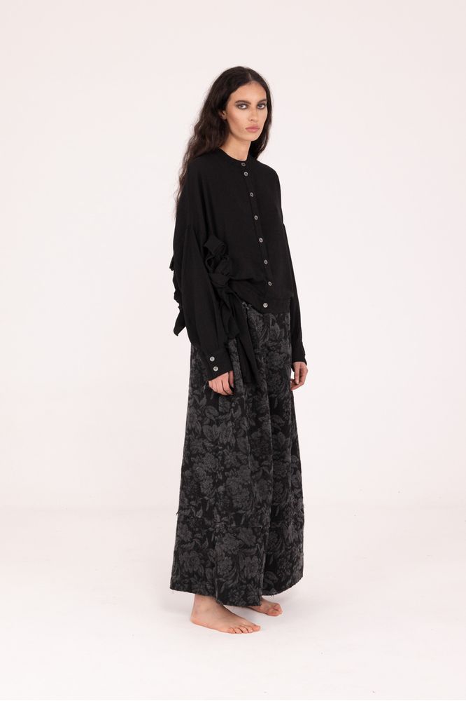 Sanctamuerte Short Over Shirt S184 Black