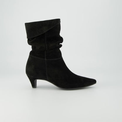 Paul Green Soft Suede Boots-Black