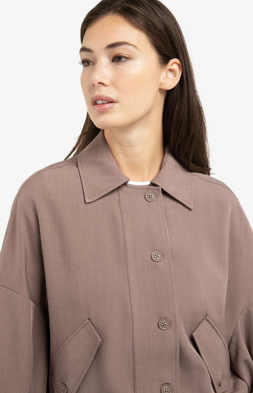 YAYA Blouse Jacket Deep Taupe Brown