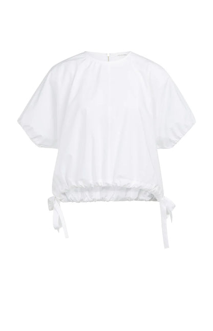 YAYA Adjustable Waist Top Pure White