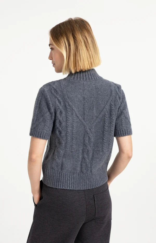 YAYA Cable Sweater Arctic Seal Grey
