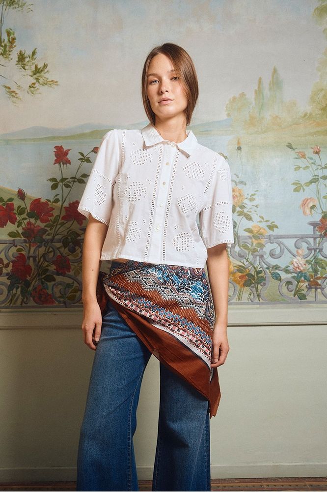 Molly Bracken Cotton Shirt Off White