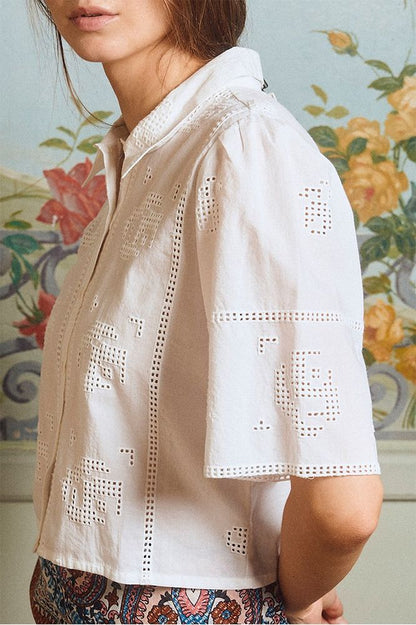 Molly Bracken Cotton Shirt Off White