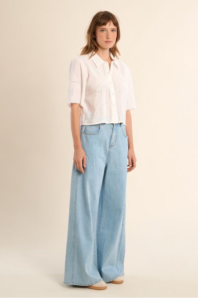 Molly Bracken Cotton Shirt Off White
