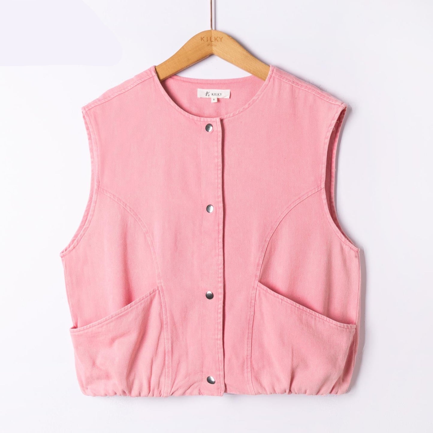 Killy Pink Denim Gilet