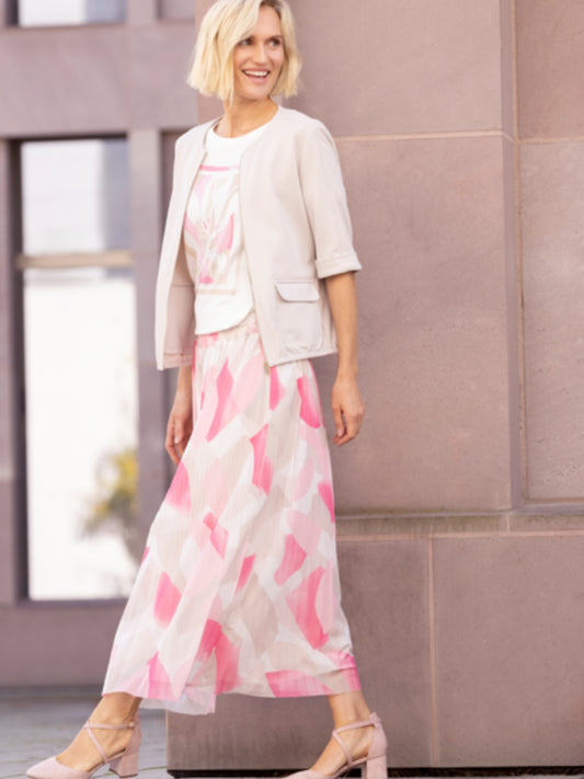 Frank Walder Skirt Pink/Beige 204250