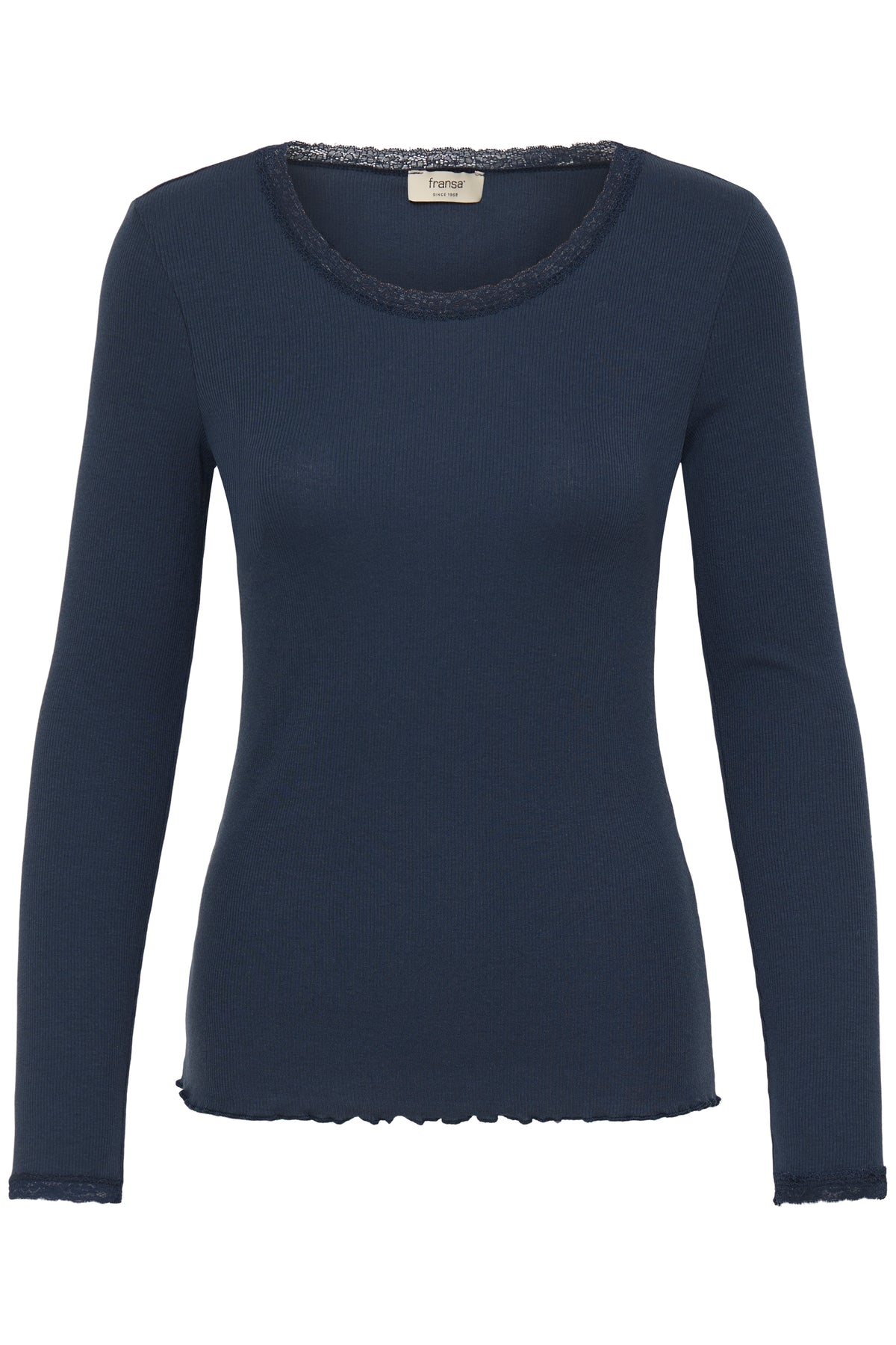 Fransa Hizamond Top Dark Peacoat