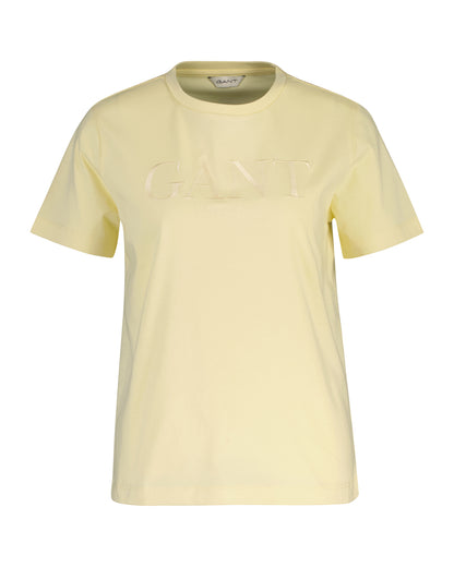 Gant Tonal Graphic T-Shirt Vanilla Yellow