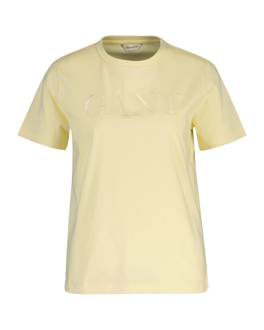 Gant Tonal Graphic T-Shirt Vanilla Yellow