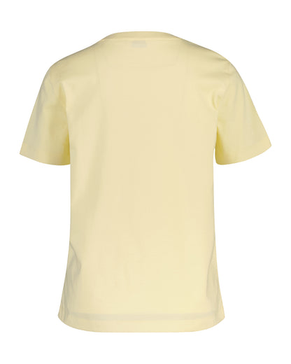 Gant Tonal Graphic T-Shirt Vanilla Yellow