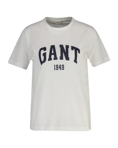 Gant Graphic Print T-Shirt Eggshell