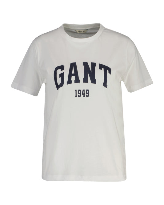 Gant Graphic Print T-Shirt Eggshell
