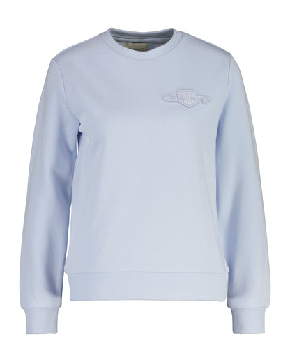 Gant Tonal Shield Sweatshirt Light Blue