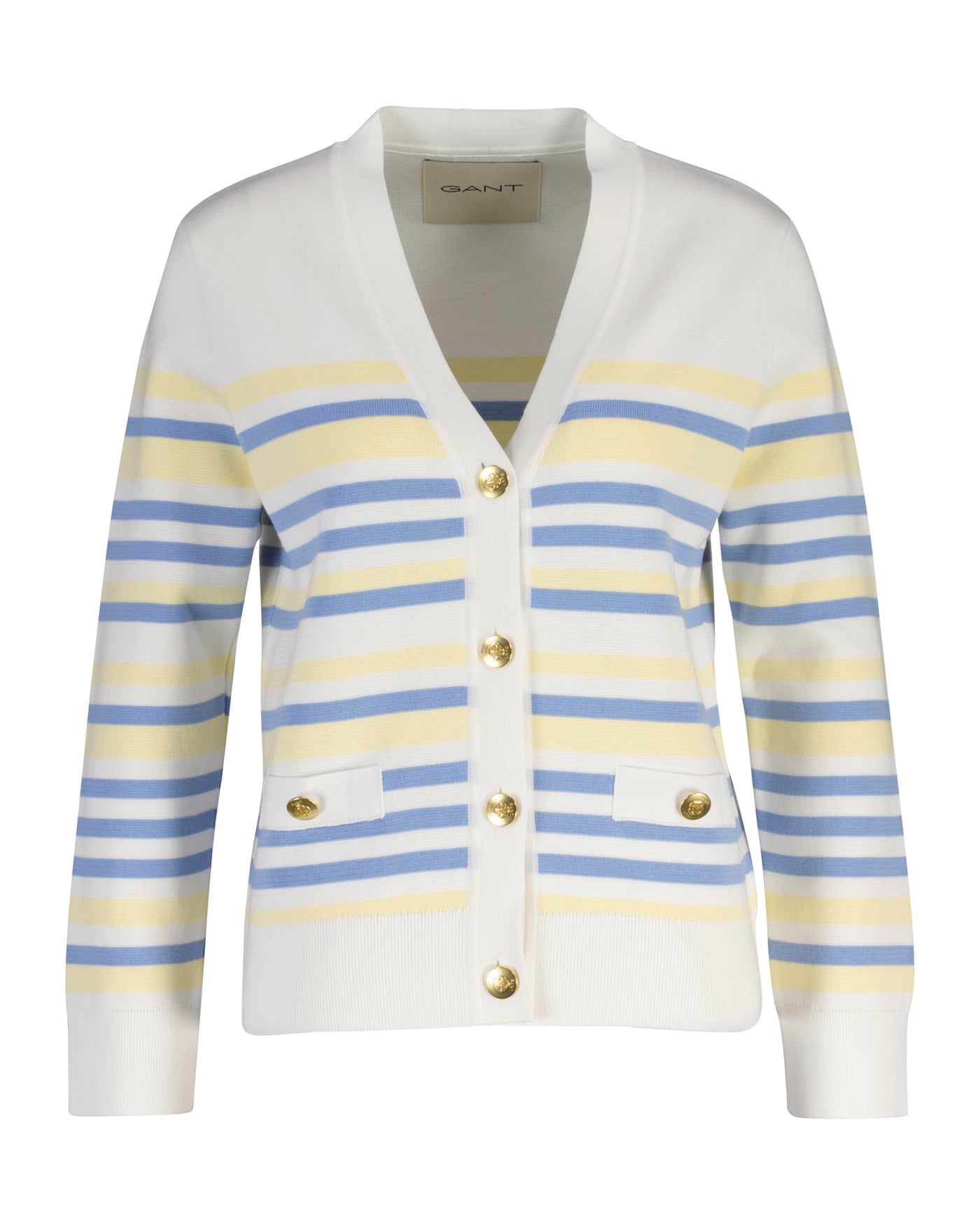 Gant Textured Cardigan Vanillla Yellow