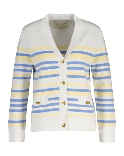 Gant Textured Cardigan Vanillla Yellow