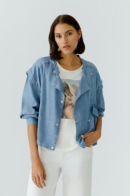 Oui Relaxed Denim Jacket 96603