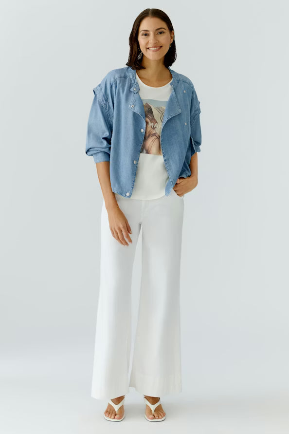 Oui Relaxed Denim Jacket 96603