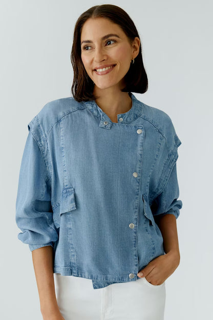Oui Relaxed Denim Jacket 96603