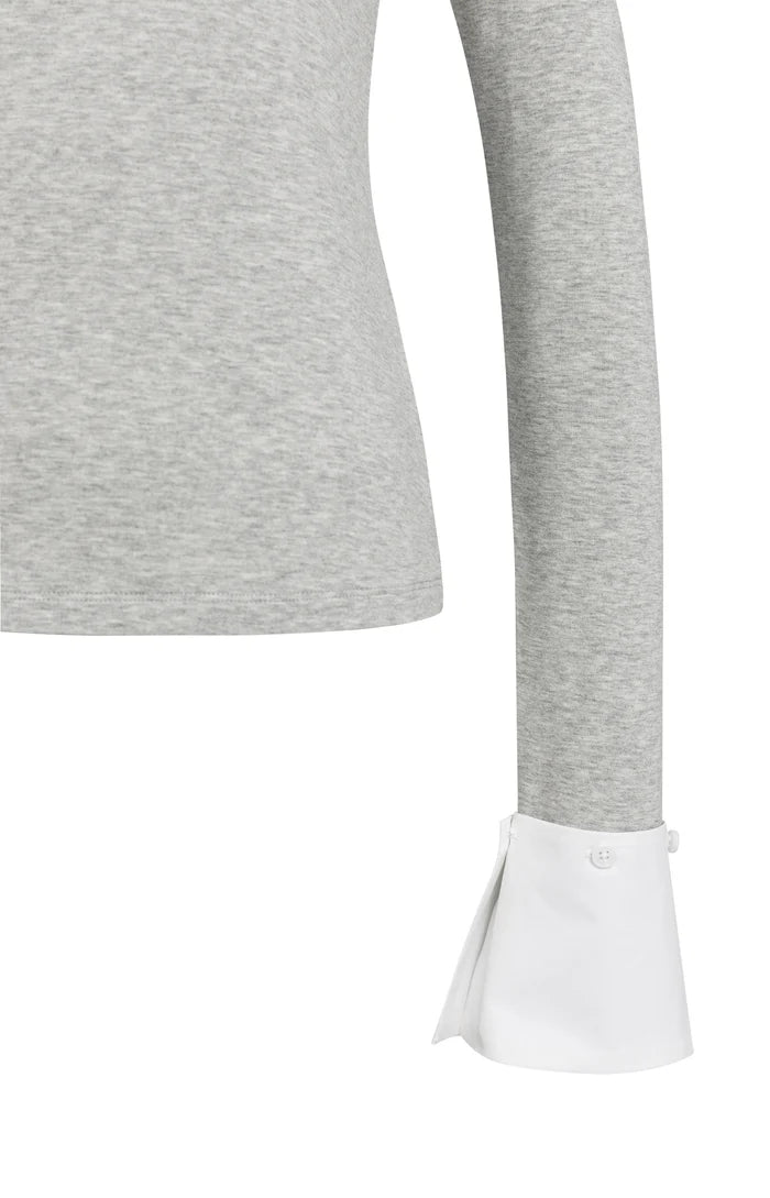 YAYA Jersey Top - Odyssey Gray Melange