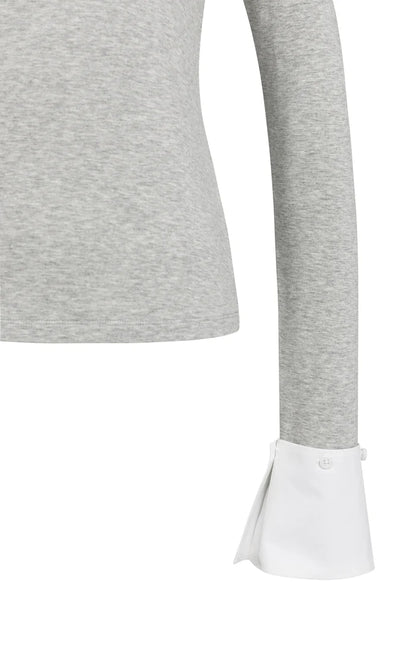 YAYA Jersey Top - Odyssey Gray Melange