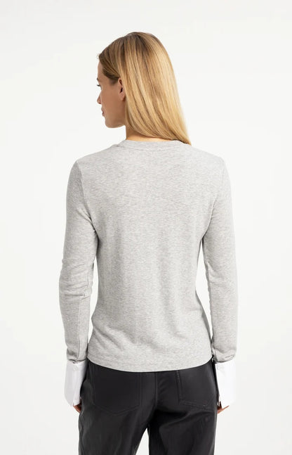 YAYA Jersey Top - Odyssey Gray Melange