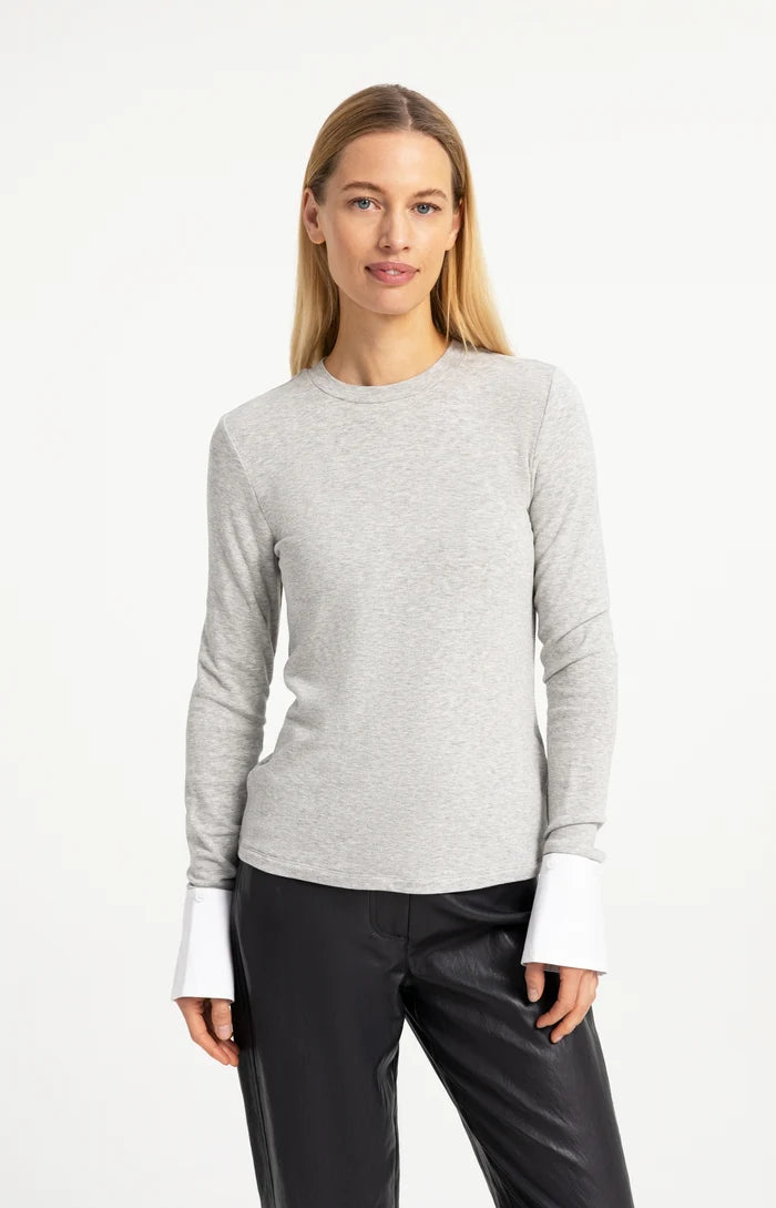 YAYA Jersey Top - Odyssey Gray Melange
