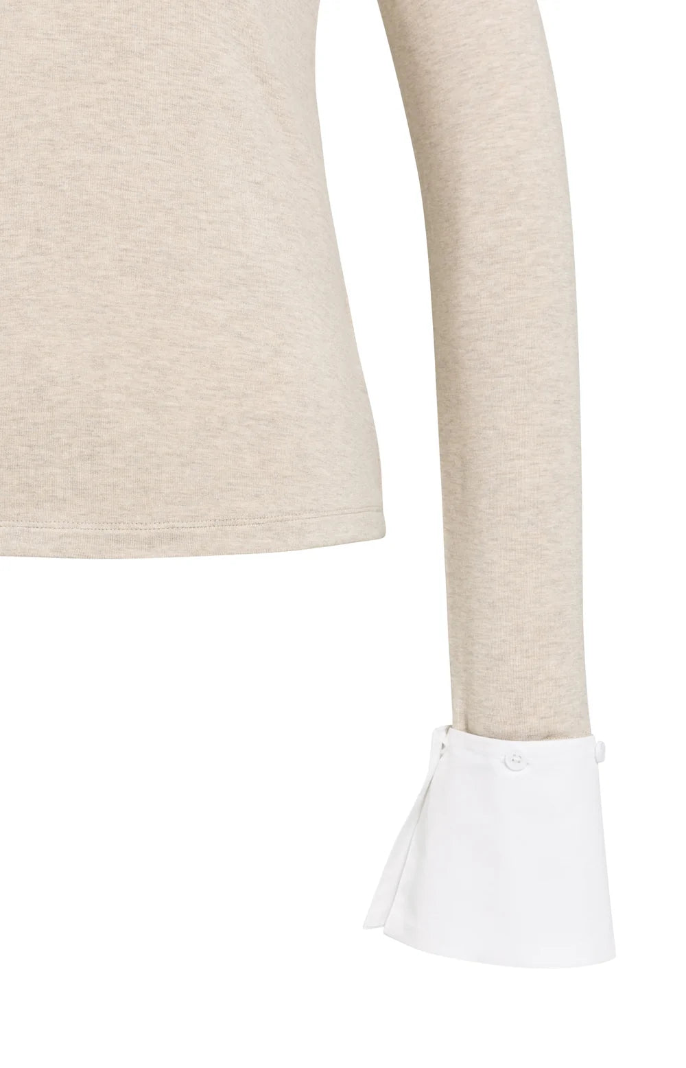 YAYA Jersey Top - Pure Cashmere Grey Melange