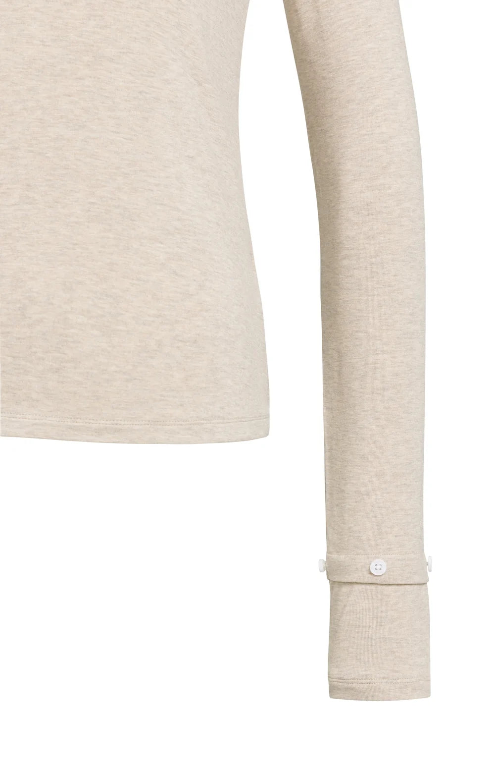 YAYA Jersey Top - Pure Cashmere Grey Melange