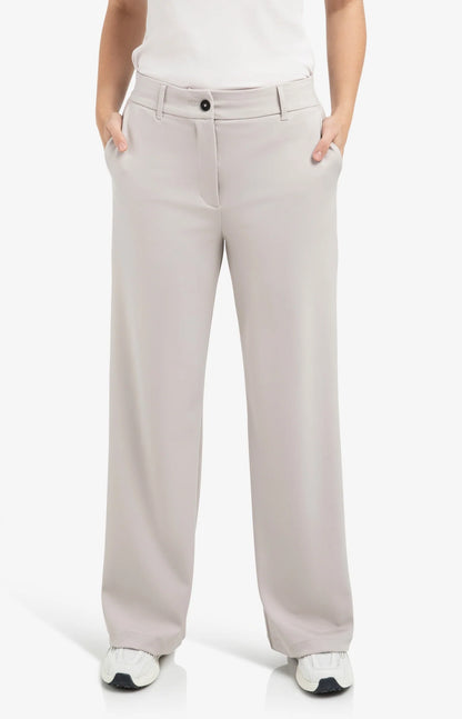 YAYA Wide Leg Jersey Trousers Mauve Purple