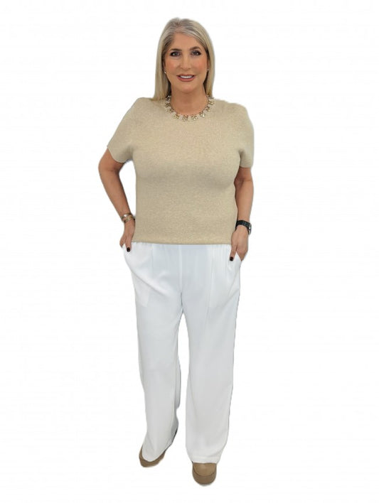 Malissa J Bling Neck T-Shirt Stone