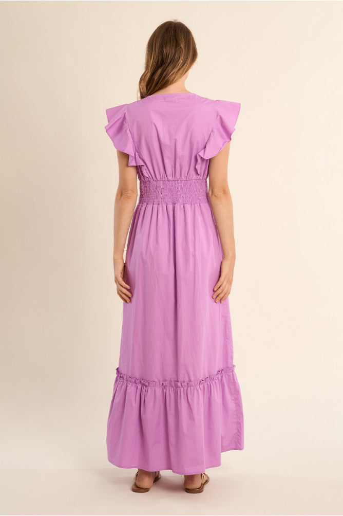 Molly Bracken Long Volume Dress Lilac