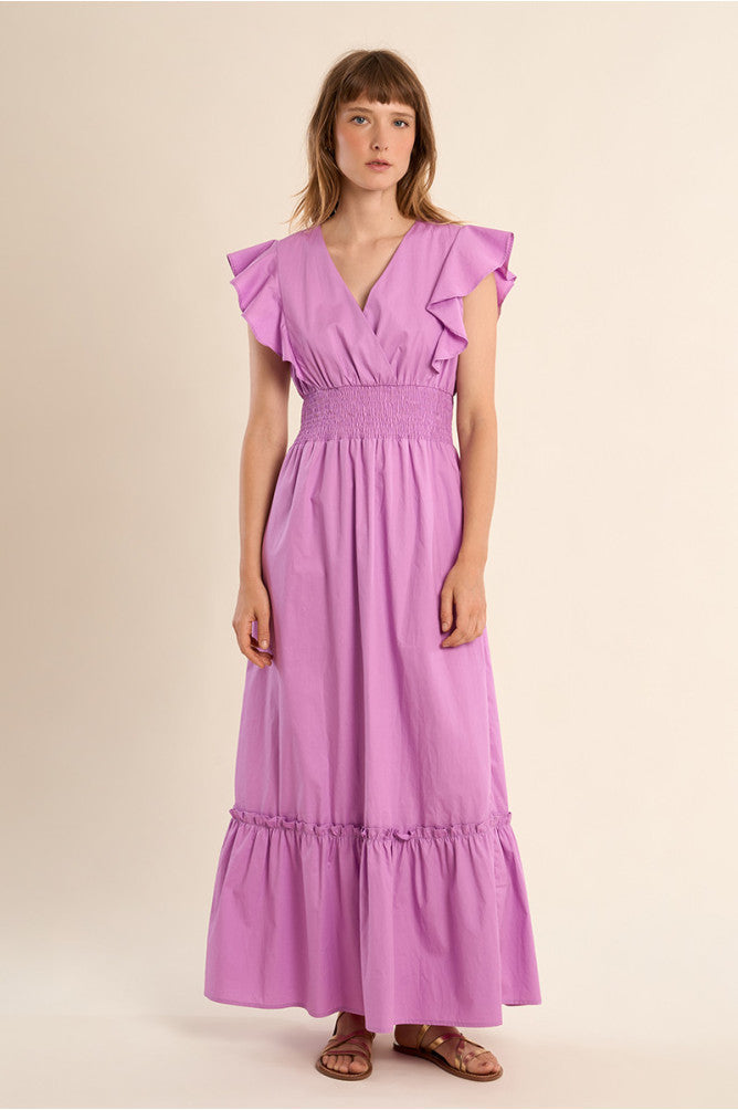 Molly Bracken Long Volume Dress Lilac