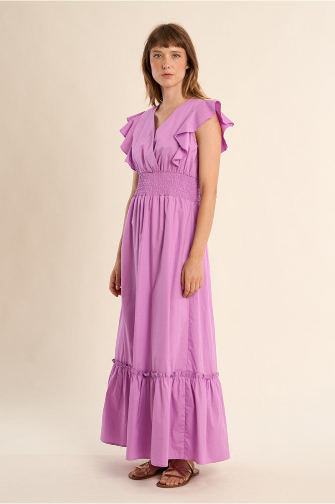 Molly Bracken Long Volume Dress Lilac