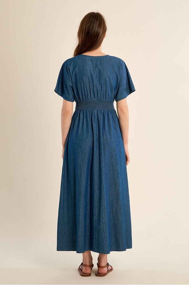 Molly Bracken Long Lyocell Dress Blue