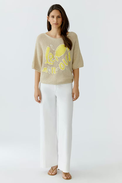 Oui Lemon Pullover 97433
