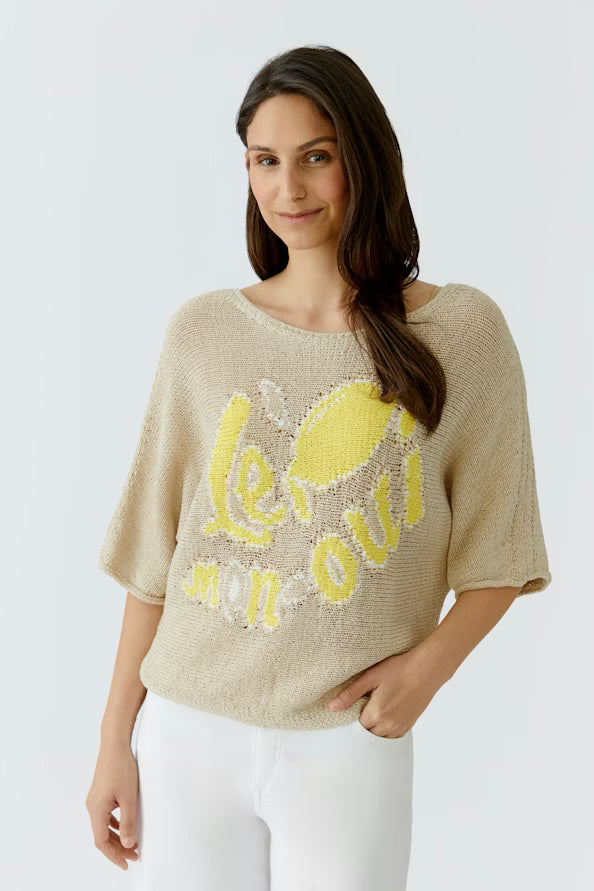 Oui Lemon Pullover 97433