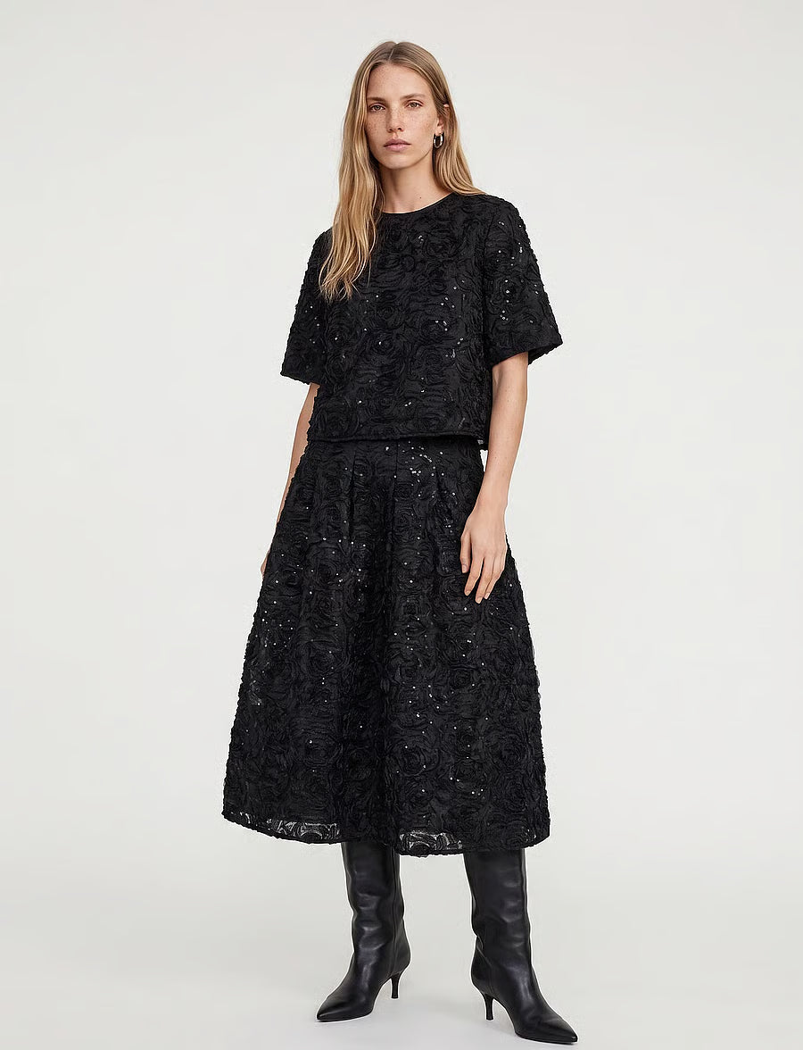 Mos Mosh Reya Sequins Back Top Blouses/Tops Black