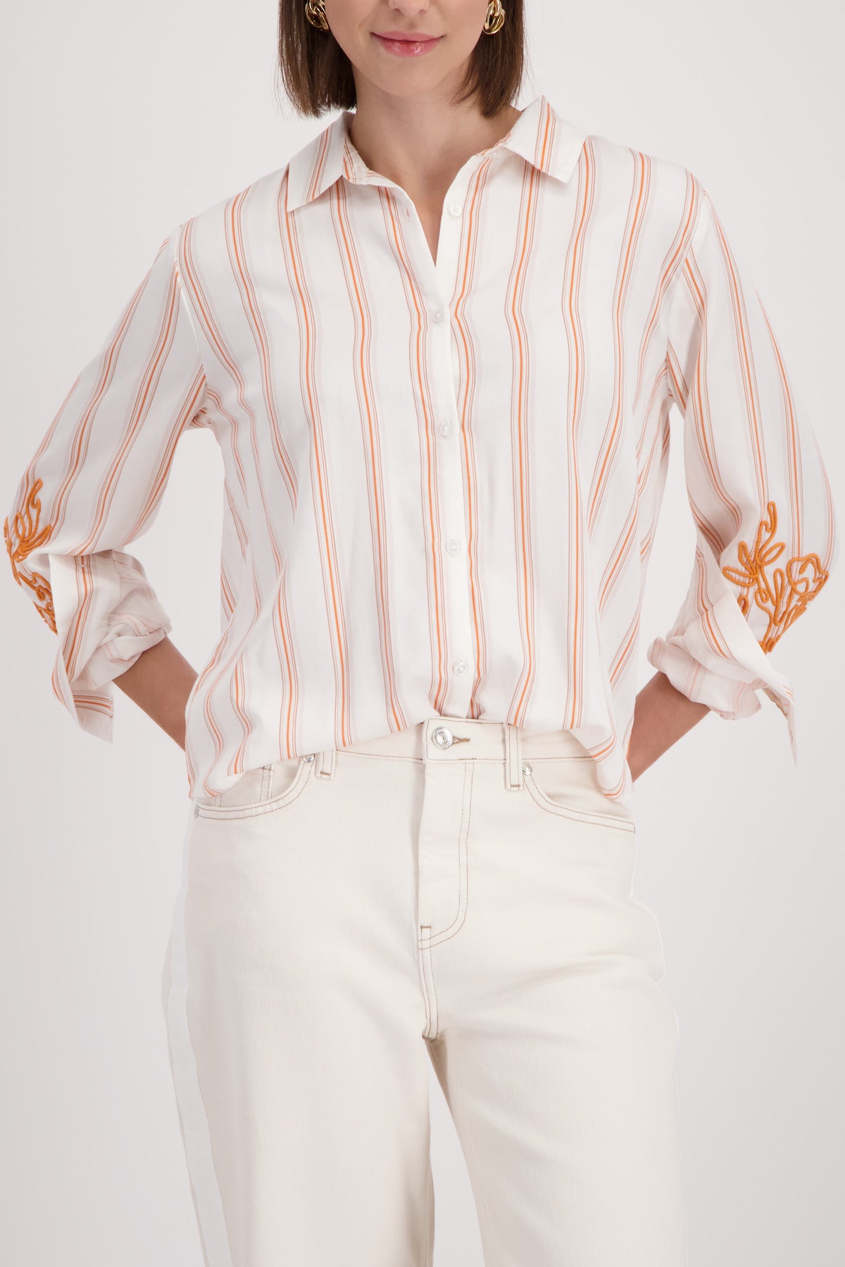 Monari Blouse Off-White Pattern 410249